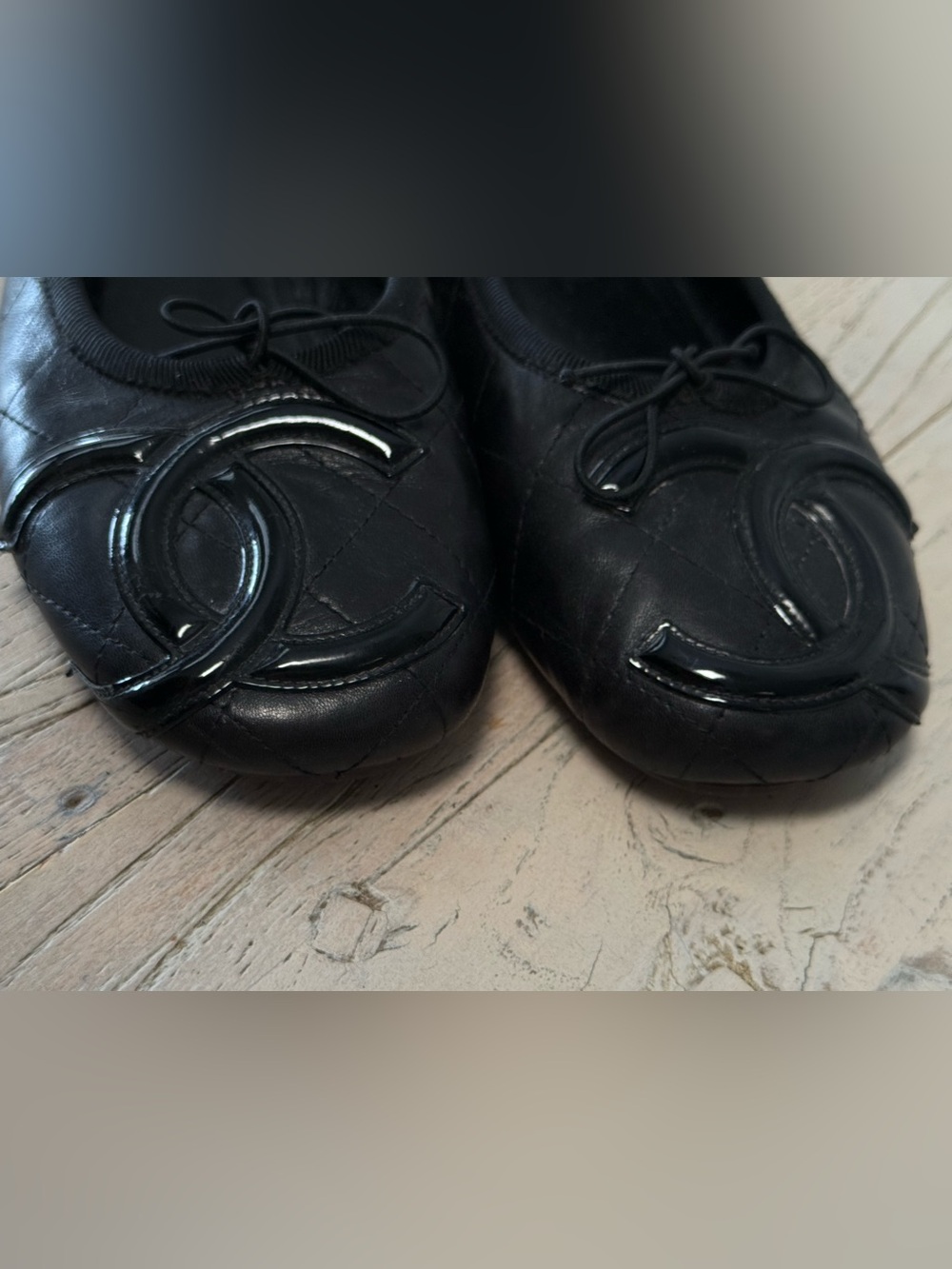 Chanel Cambon soft leather ballet flats size 37 - Picture 14 of 17